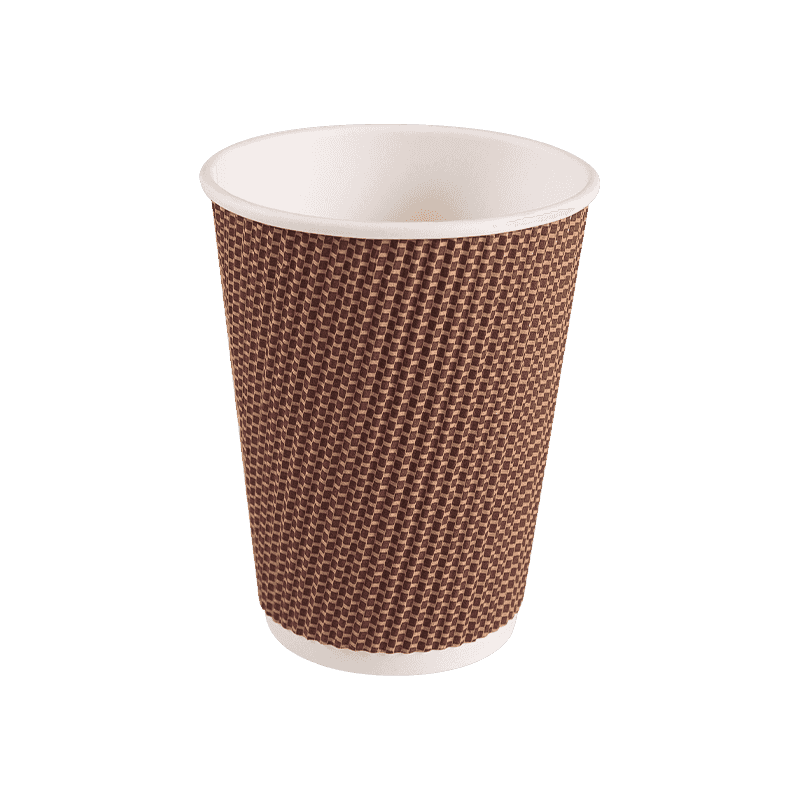 Kuumat juomat vedenpitävä eristetty kaksiseinäinen Ripple Paper Cup