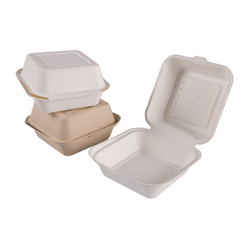 Sokeriruoko Bagasse Square Takeaway Burger -lounasastia